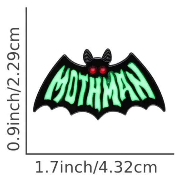 Mothman Glow In The Dark Pin - Picture 3 of 4